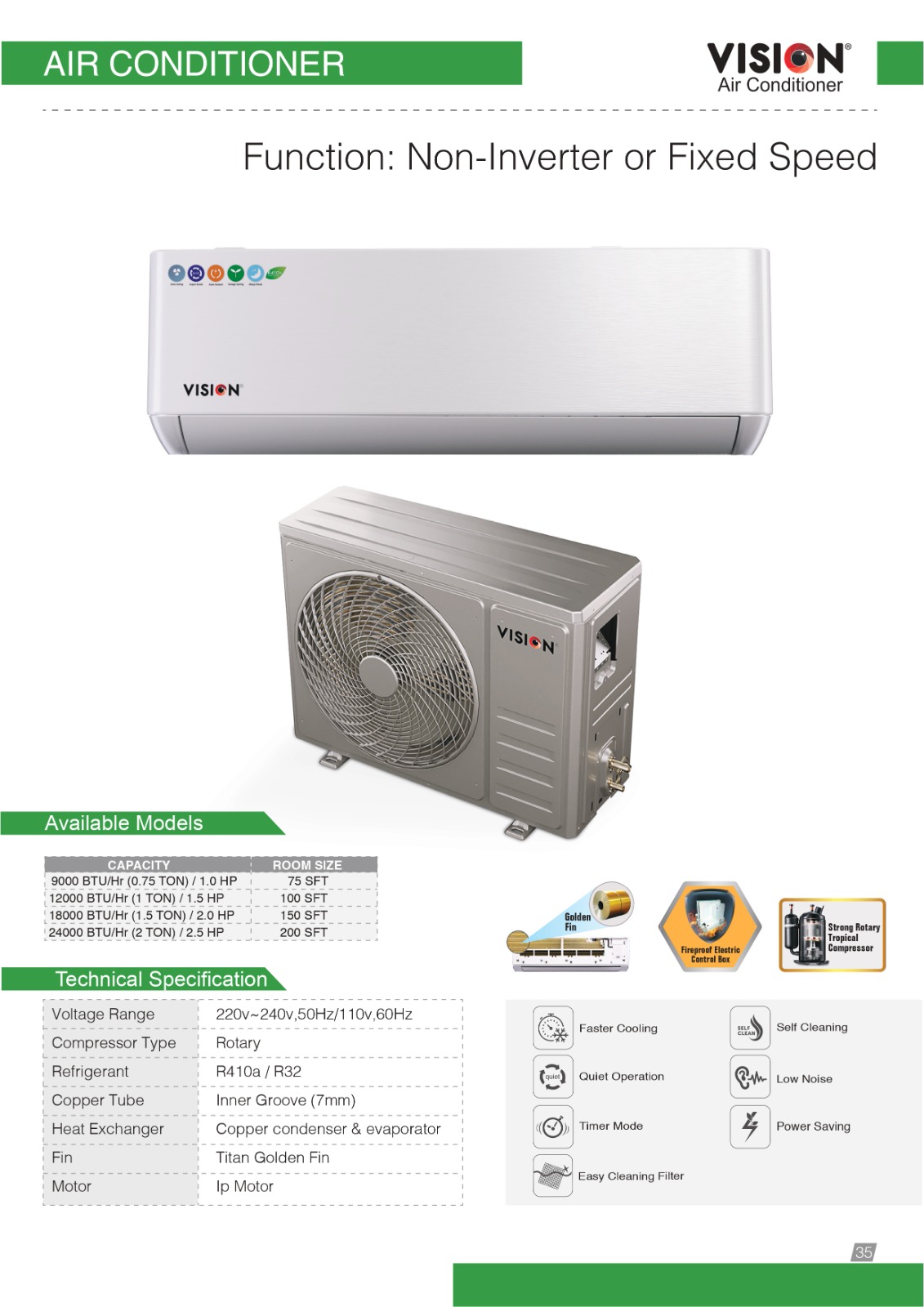Climatiseurs Non-Inverter