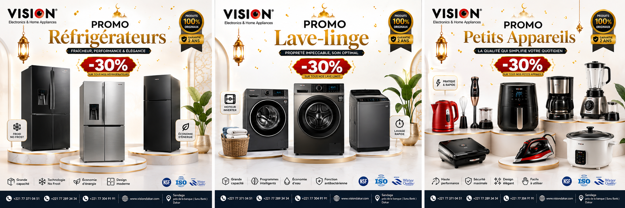 VISION - Promo Réfrigérateurs, Lave-linge et Petits Appareils -30%