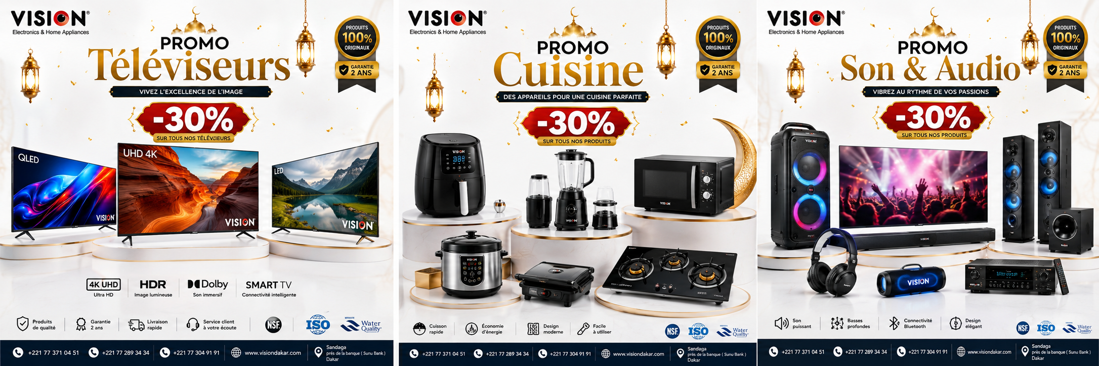 VISION - Promo Téléviseurs, Cuisine et Son & Audio -30%
